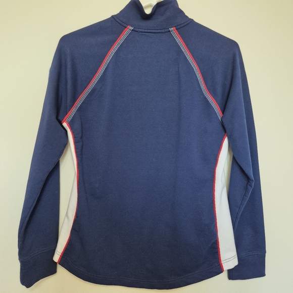 Lauren Ralph Lauren Active Women’s Navy Zip-Up Sweater Petite Medium - Picture 6 of 6